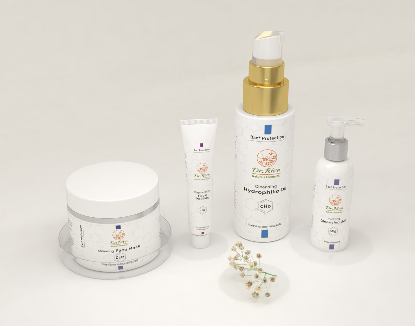 פילינג מסיכת פנים ג'ל הידרופילי ומנקה